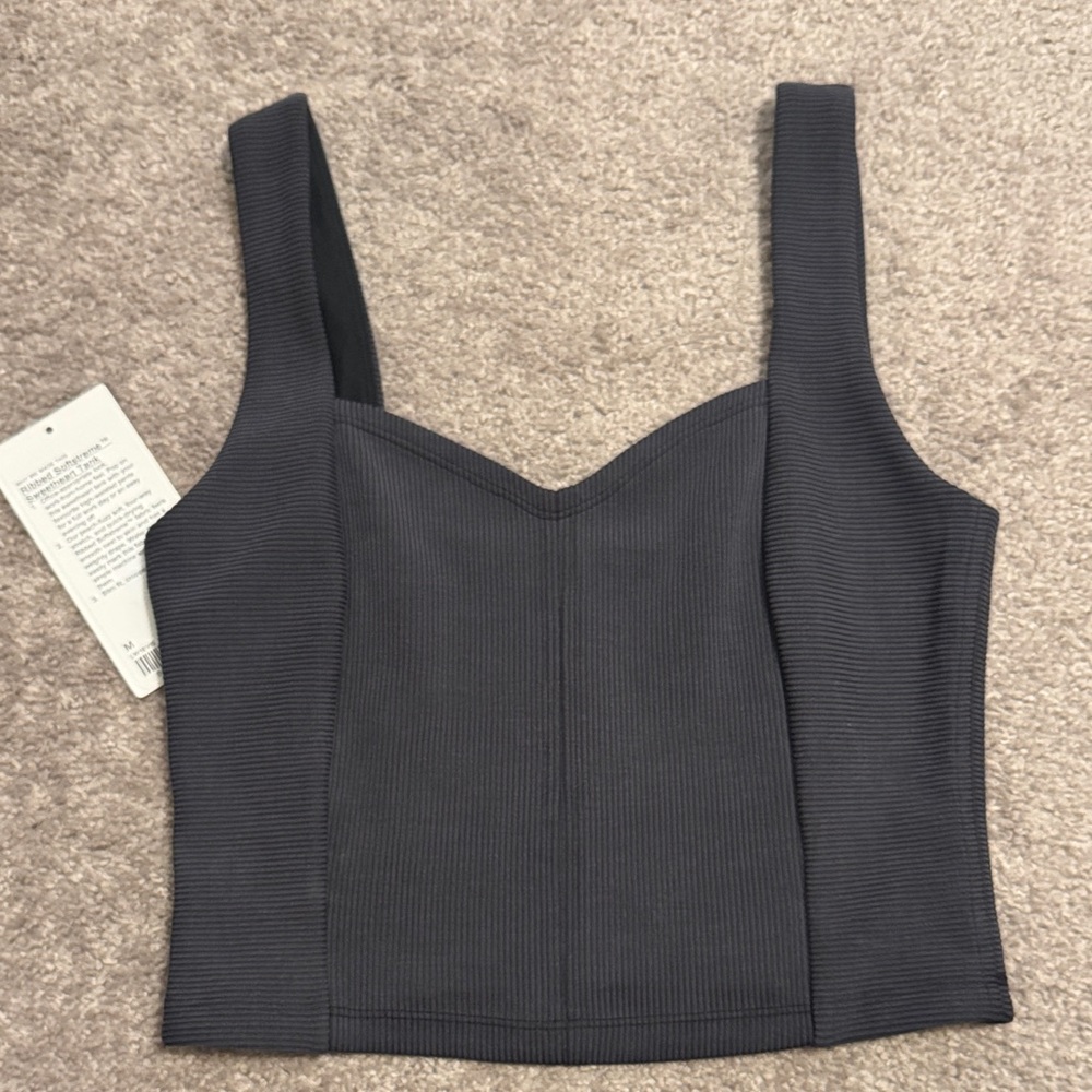 Lululemon Softstreme Sweetheart Tank- black (washed black)